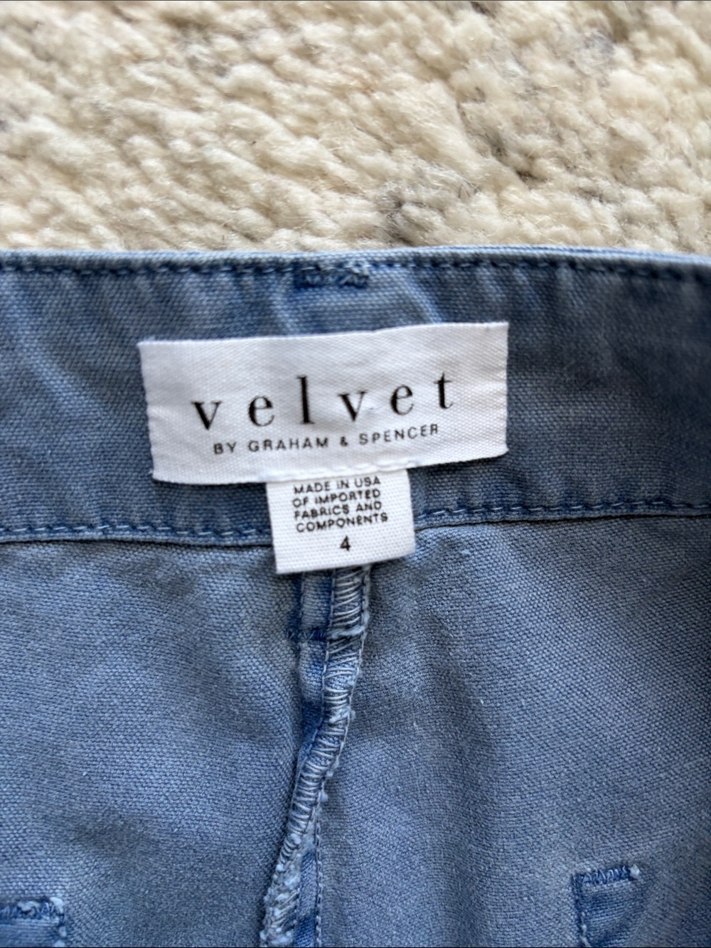 Evereve | Velvet by Graham & Spencer Mya Utility Pant Blue Size 4 NWOT - Picture 4 of 8